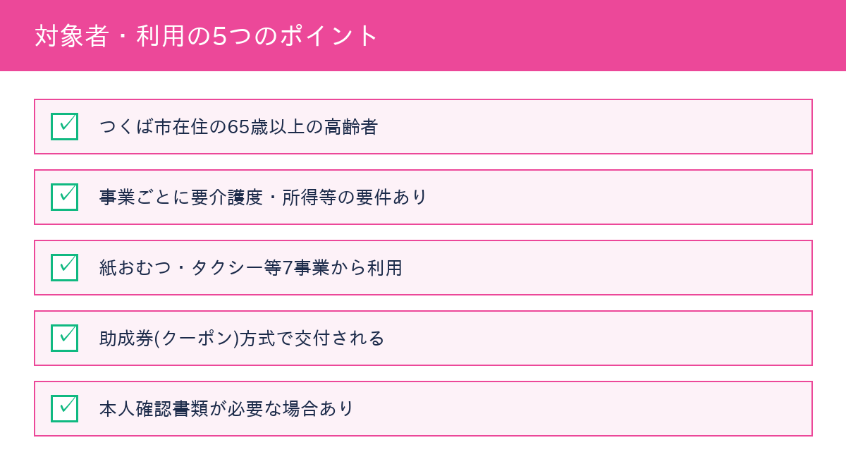 対象者・利用条件