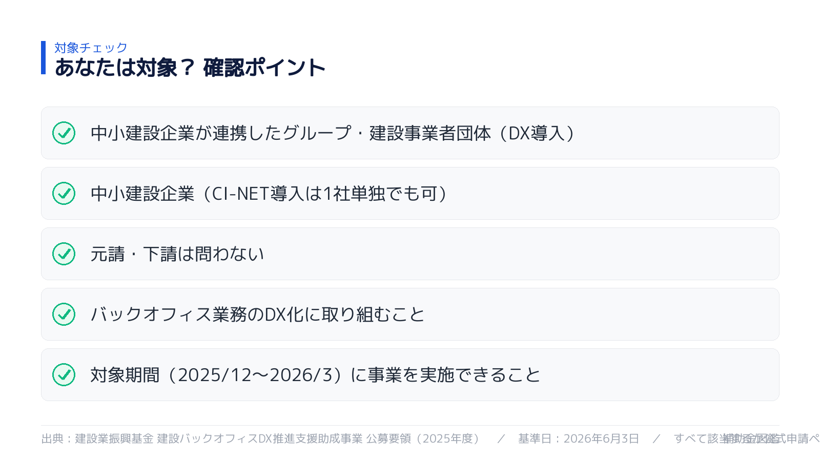 対象になるか セルフチェック