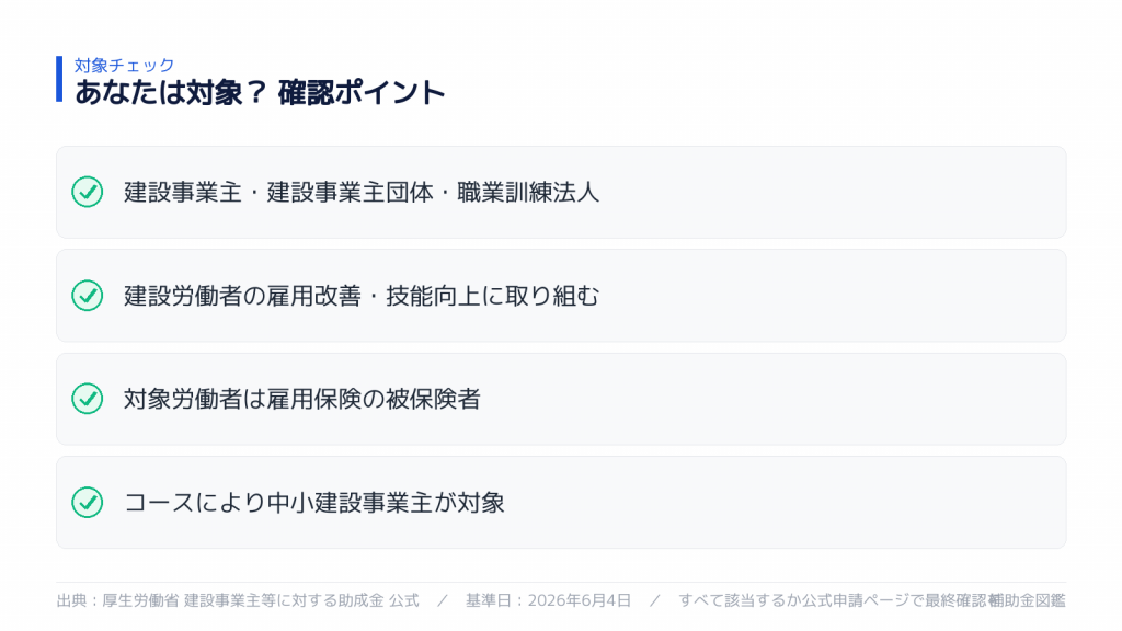 対象になるか セルフチェック