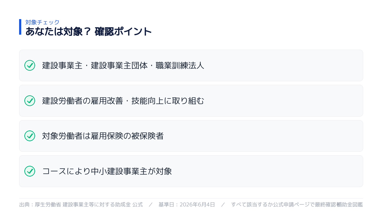 対象になるか セルフチェック