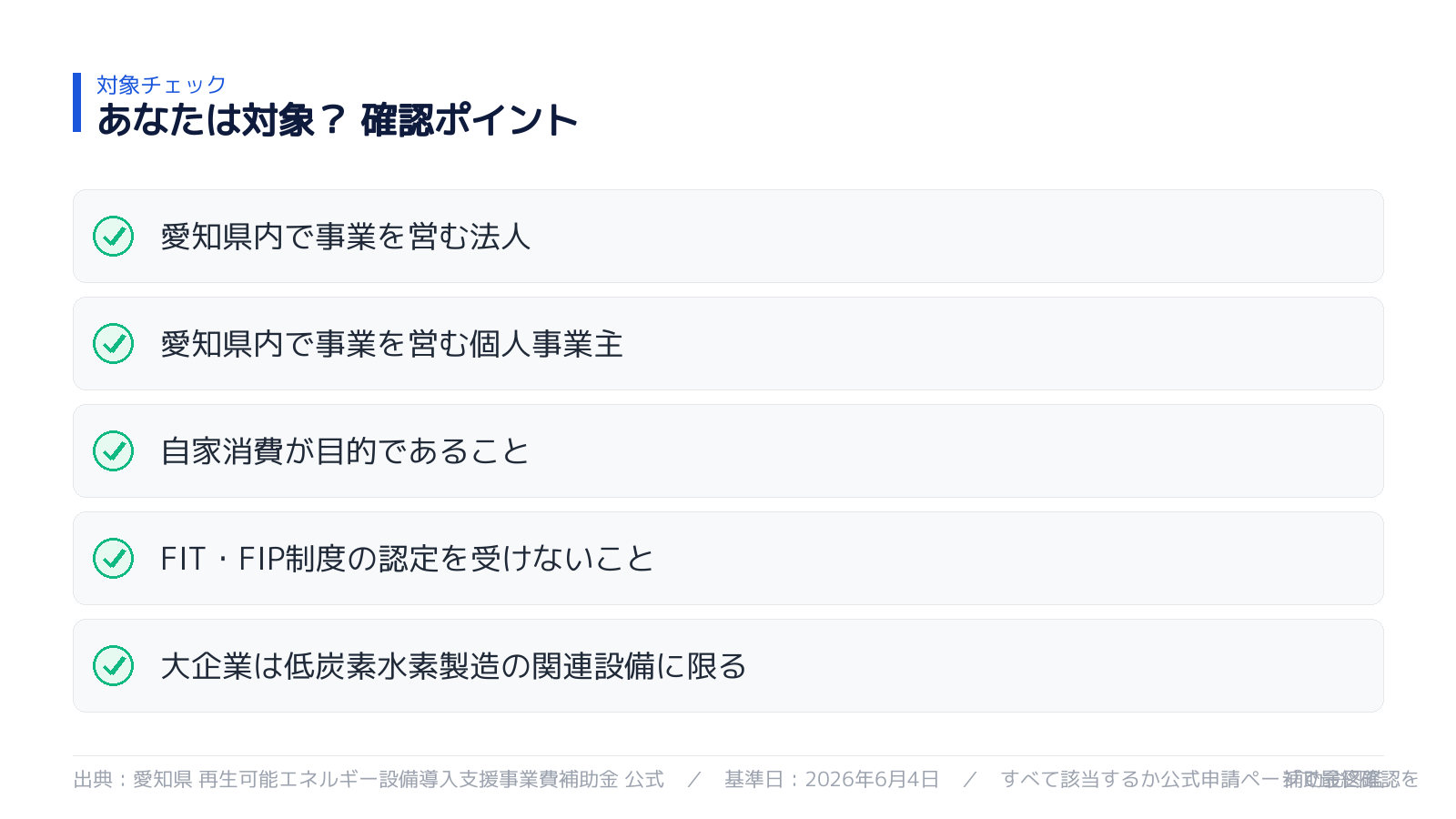 対象になるか セルフチェック
