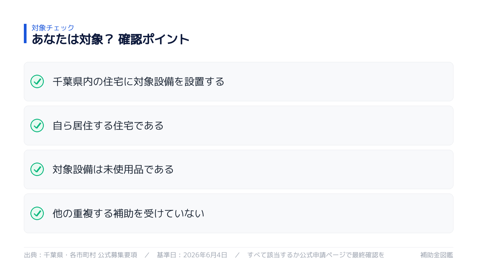 対象になるか セルフチェック
