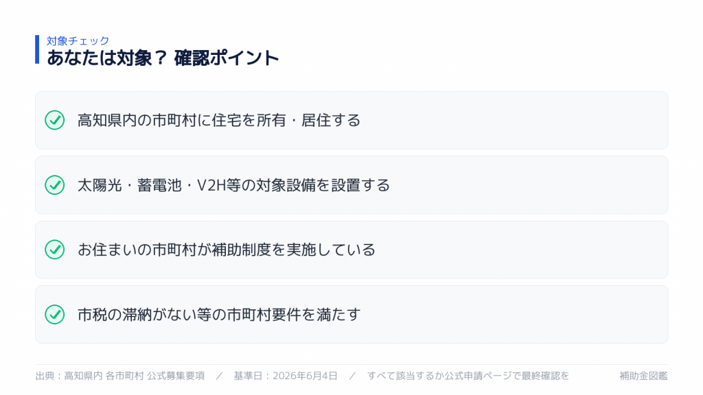 対象になるか セルフチェック