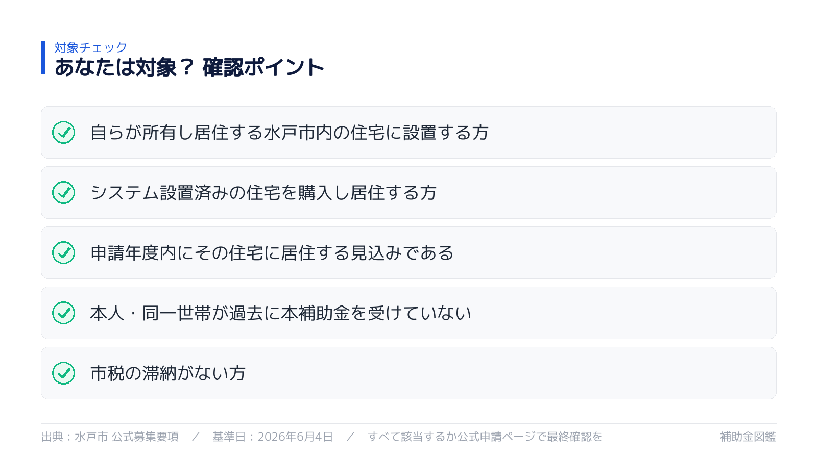 対象になるか セルフチェック