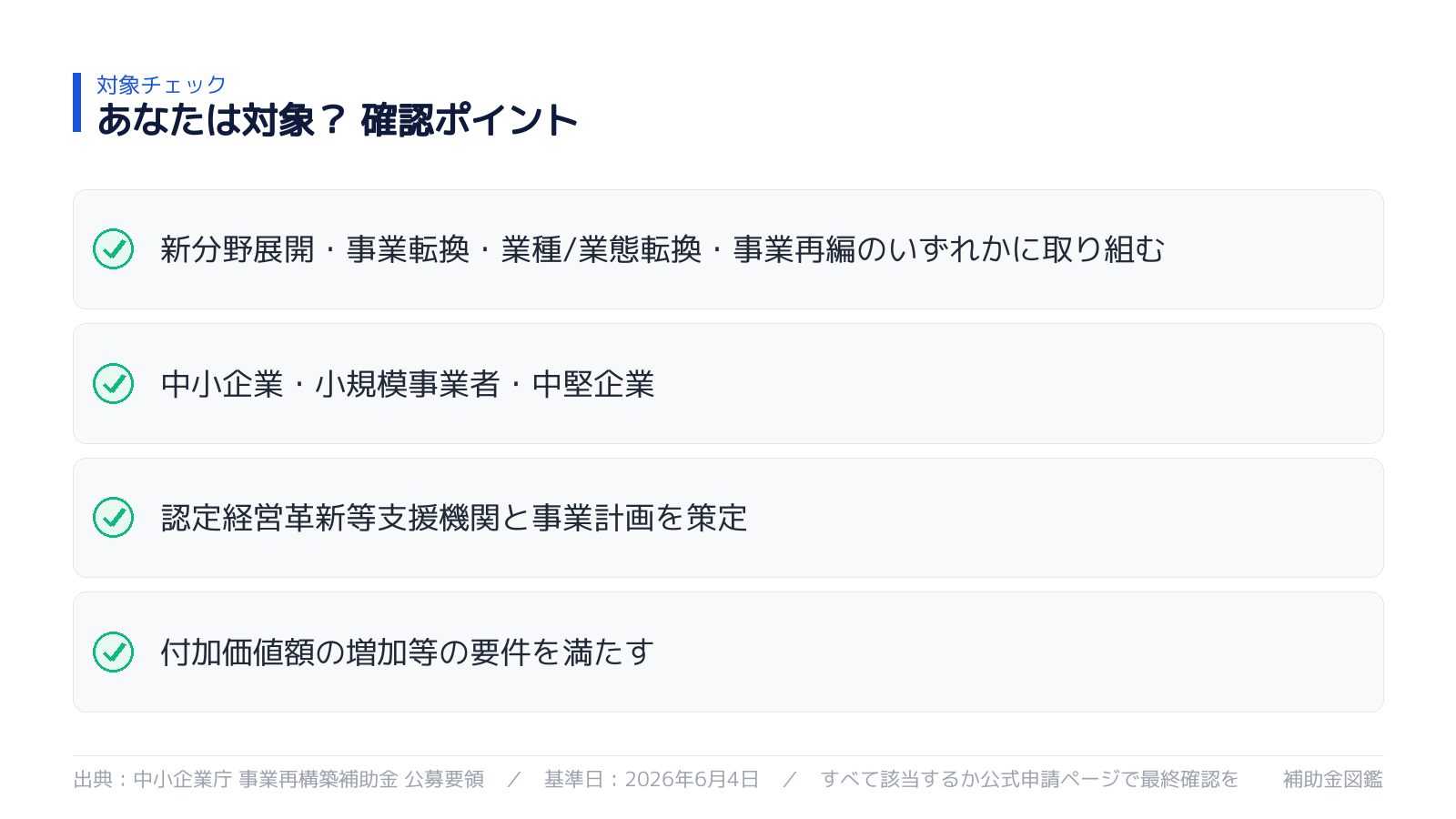 対象になるか セルフチェック