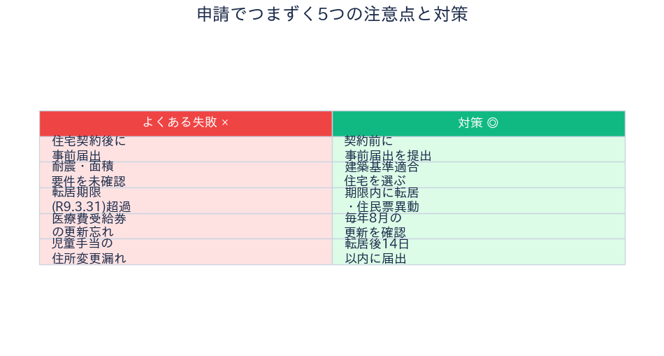 申請でつまずく注意点と対策