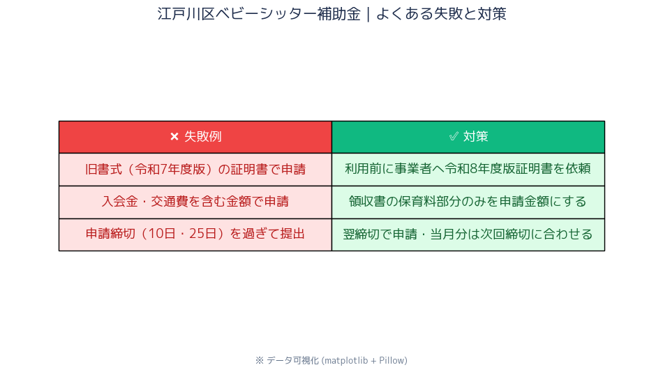 失敗例と対策
