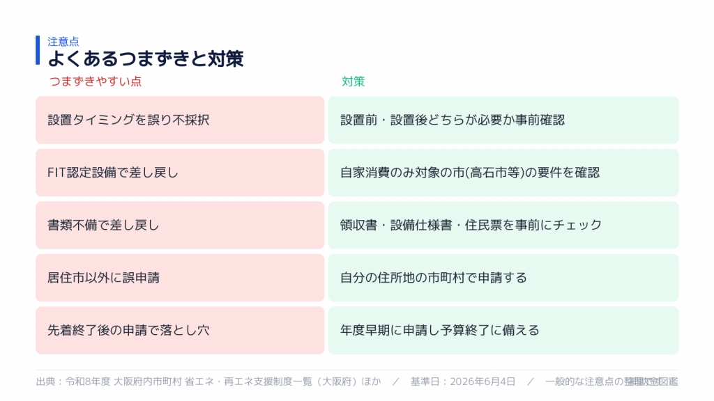 不採択・対象外を避けるポイント
