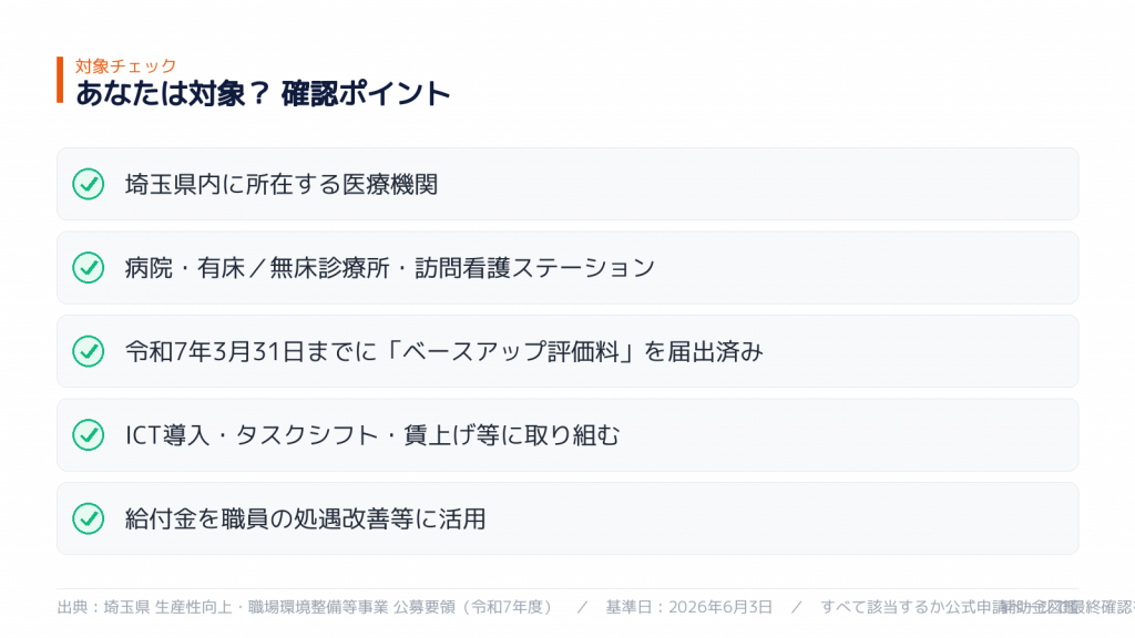 対象になるか セルフチェック