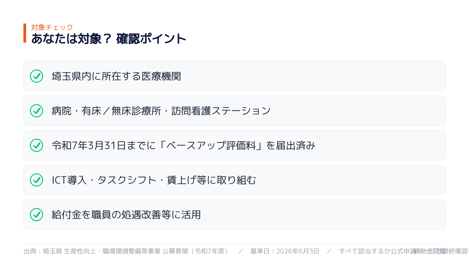 対象になるか セルフチェック