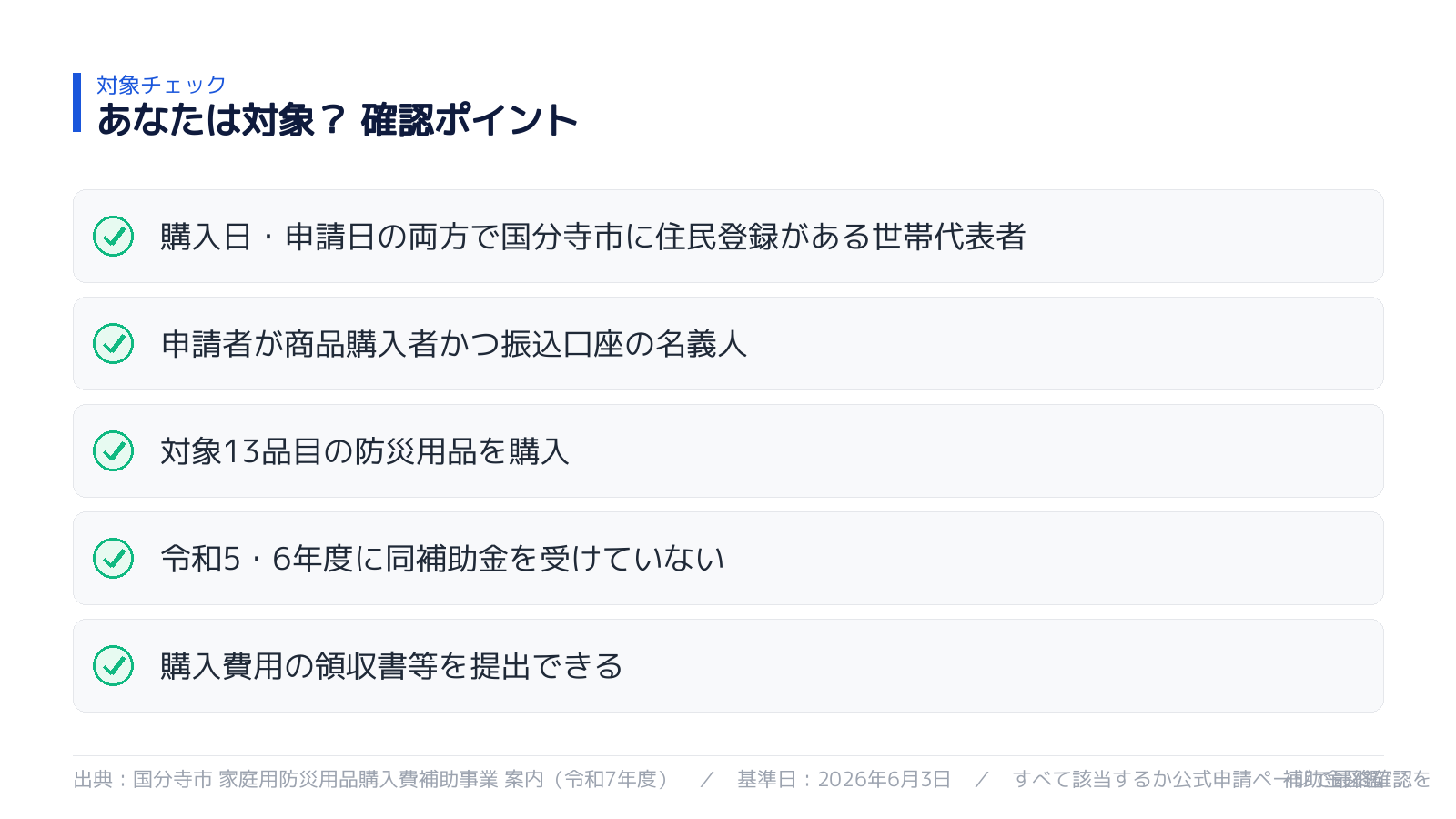 対象になるか セルフチェック