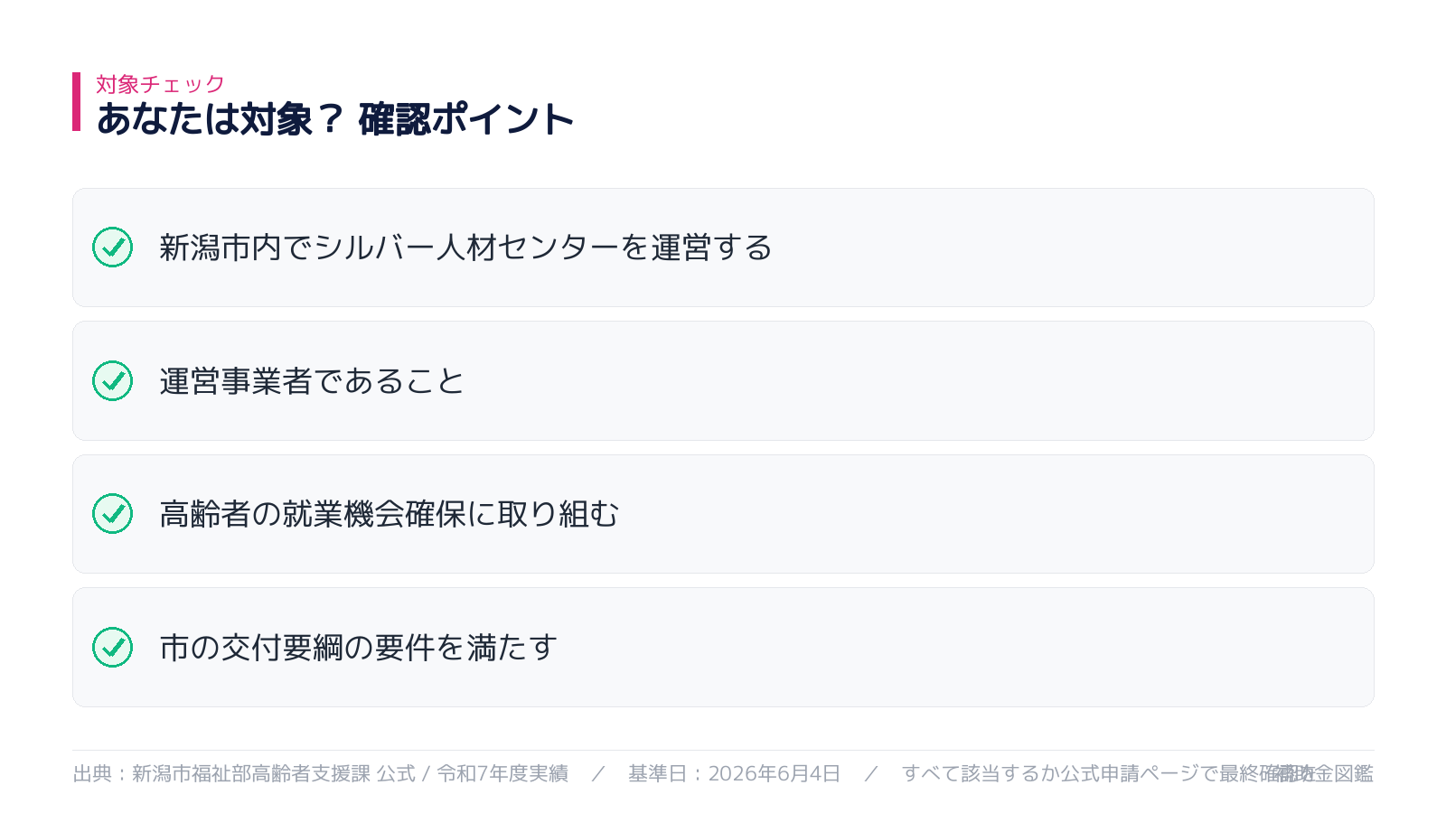 対象になるか セルフチェック