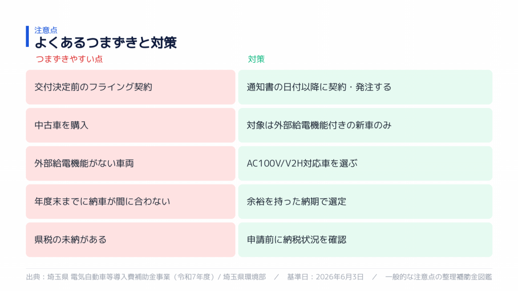 よくあるつまずきと対策