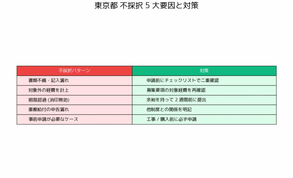 採択されない失敗要因と対策