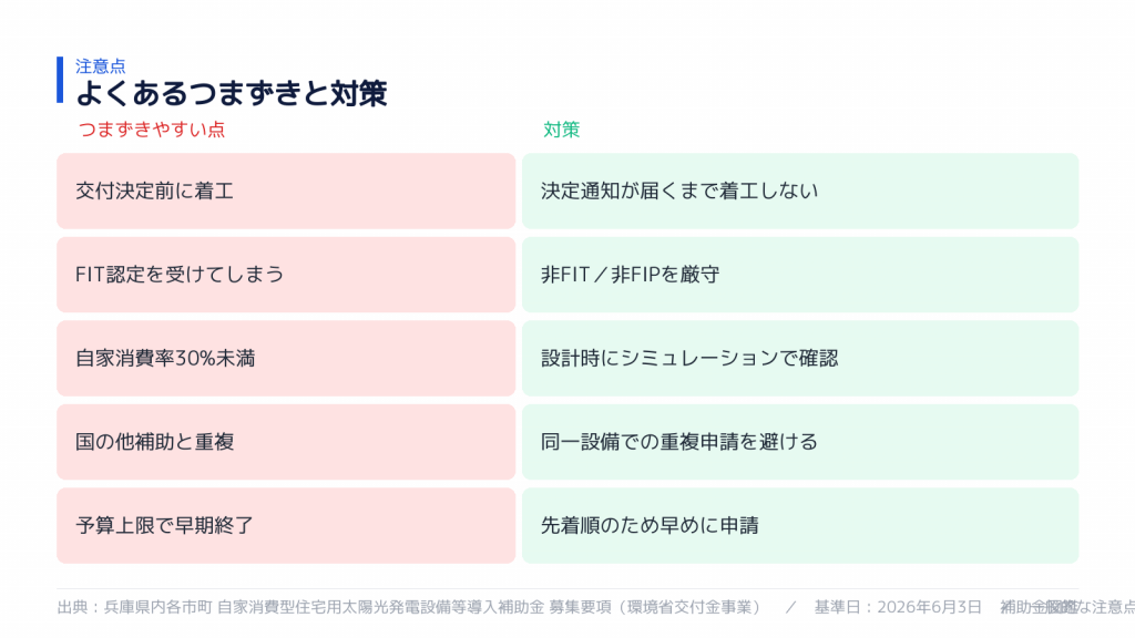 不採択・対象外を避けるポイント