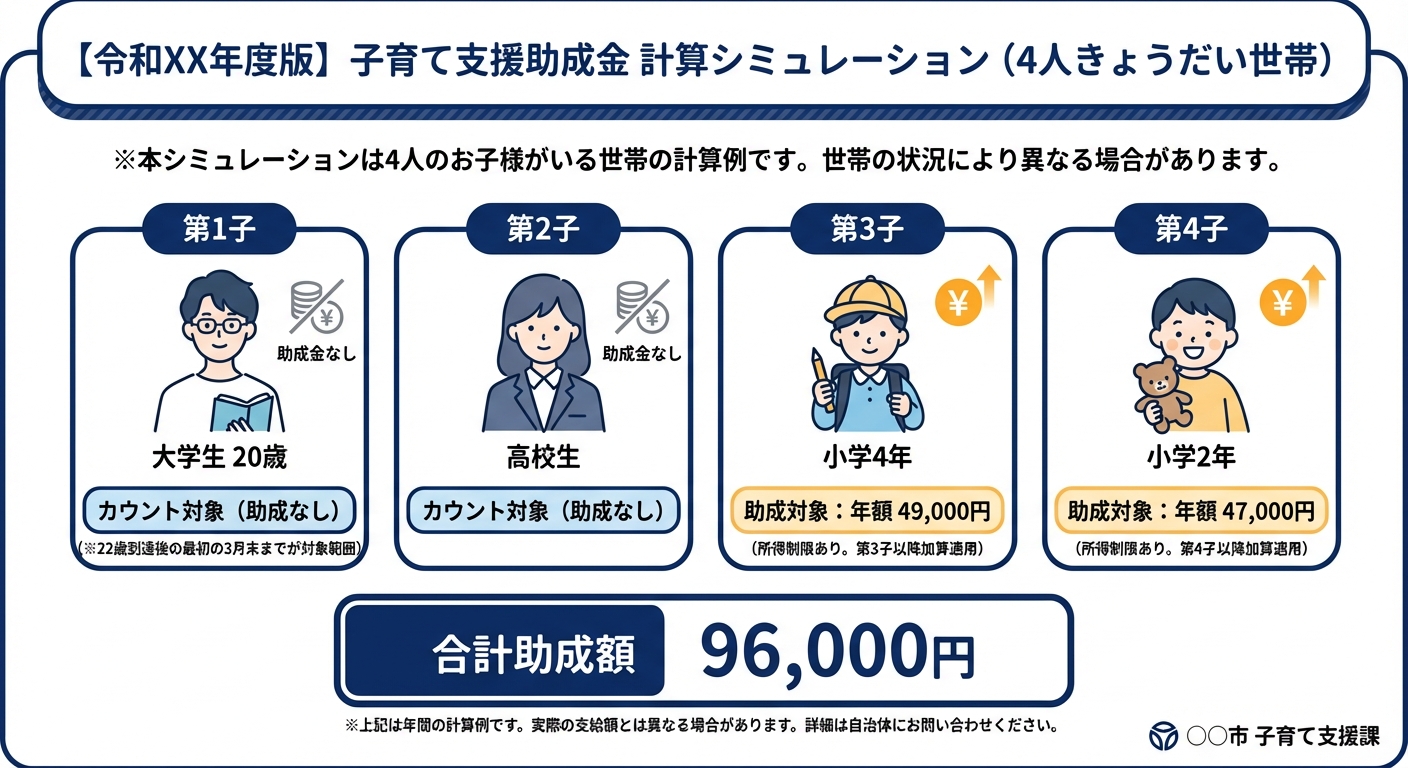 AI図解: 助成金額のシミュレーションと算出方法