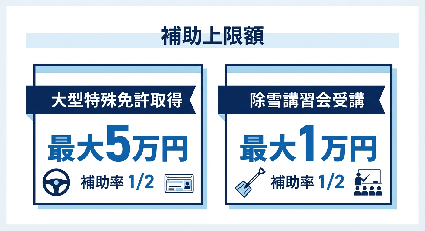 AI図解: 支援項目ごとの補助上限・補助率の比較