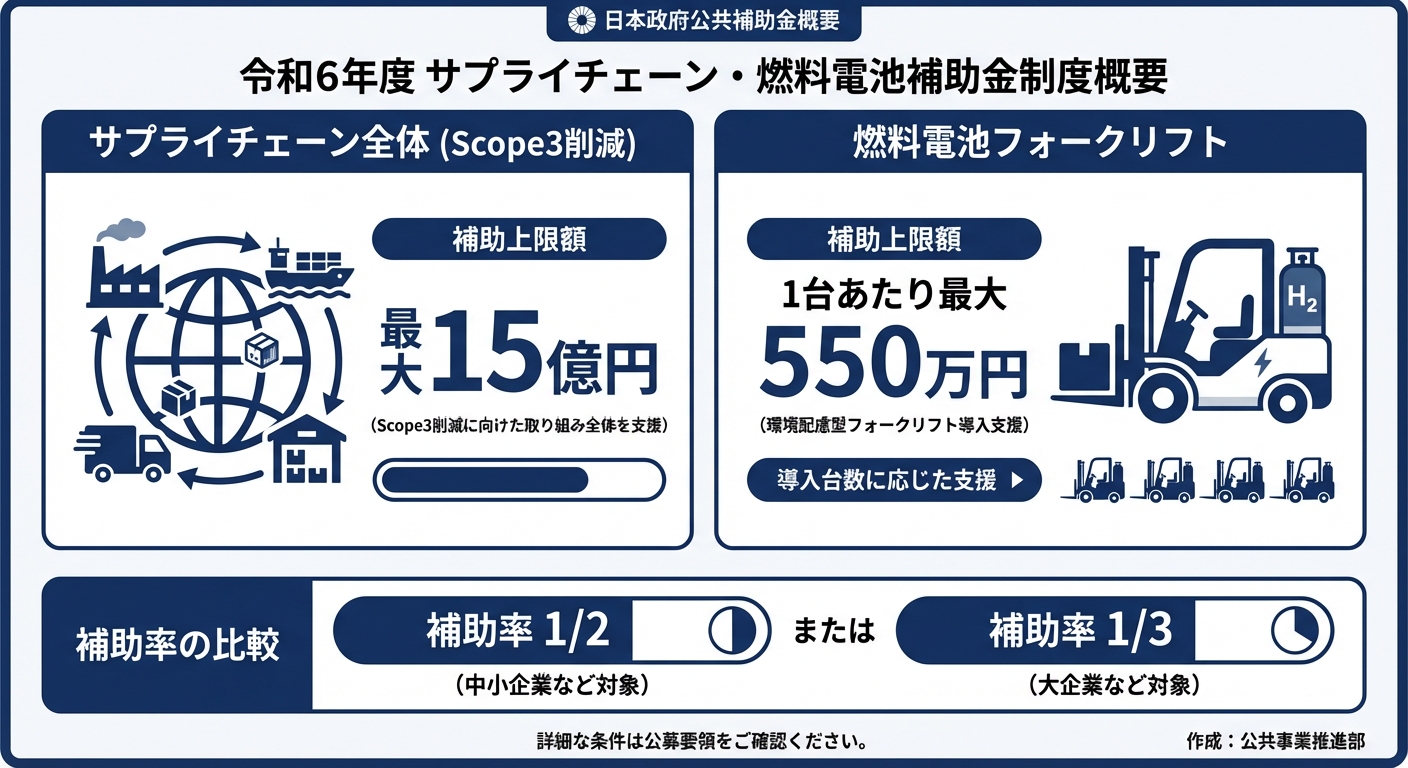 AI図解: 補助上限額と補助率の比較図解