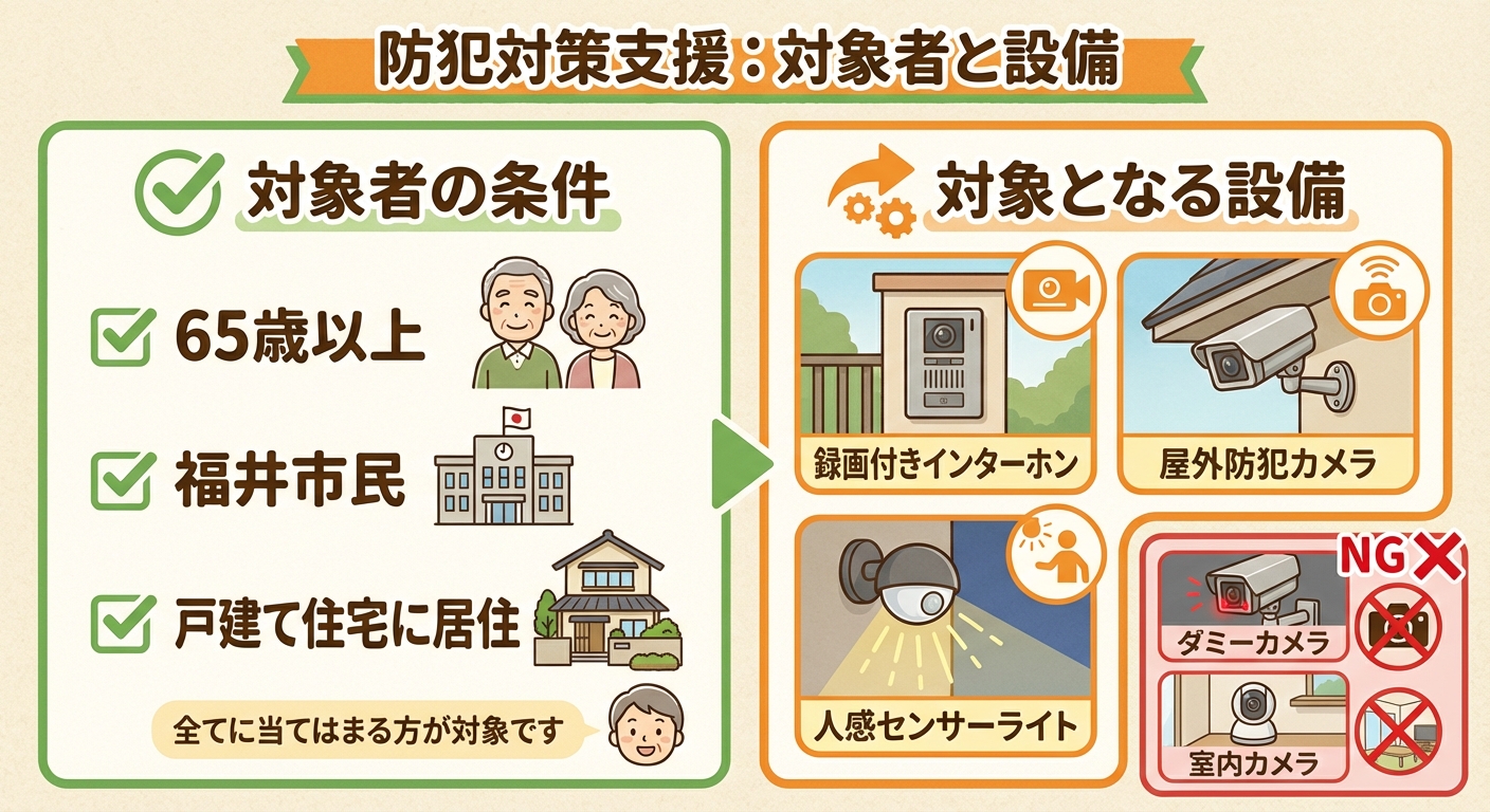 AI図解: 福井市：補助金対象チェックリストと対象設備