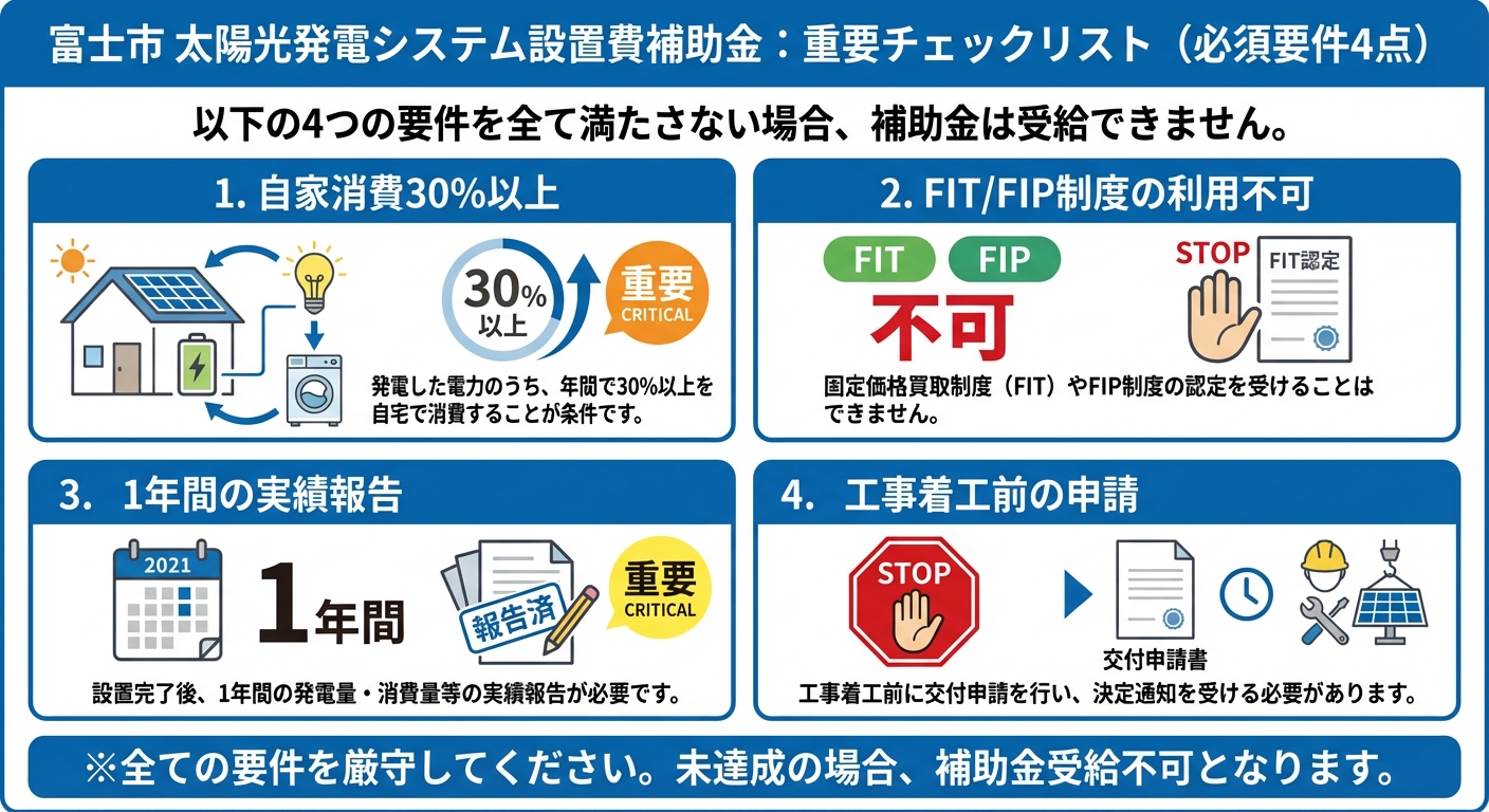 AI図解: 太陽光発電システム補助の4つの絶対条件