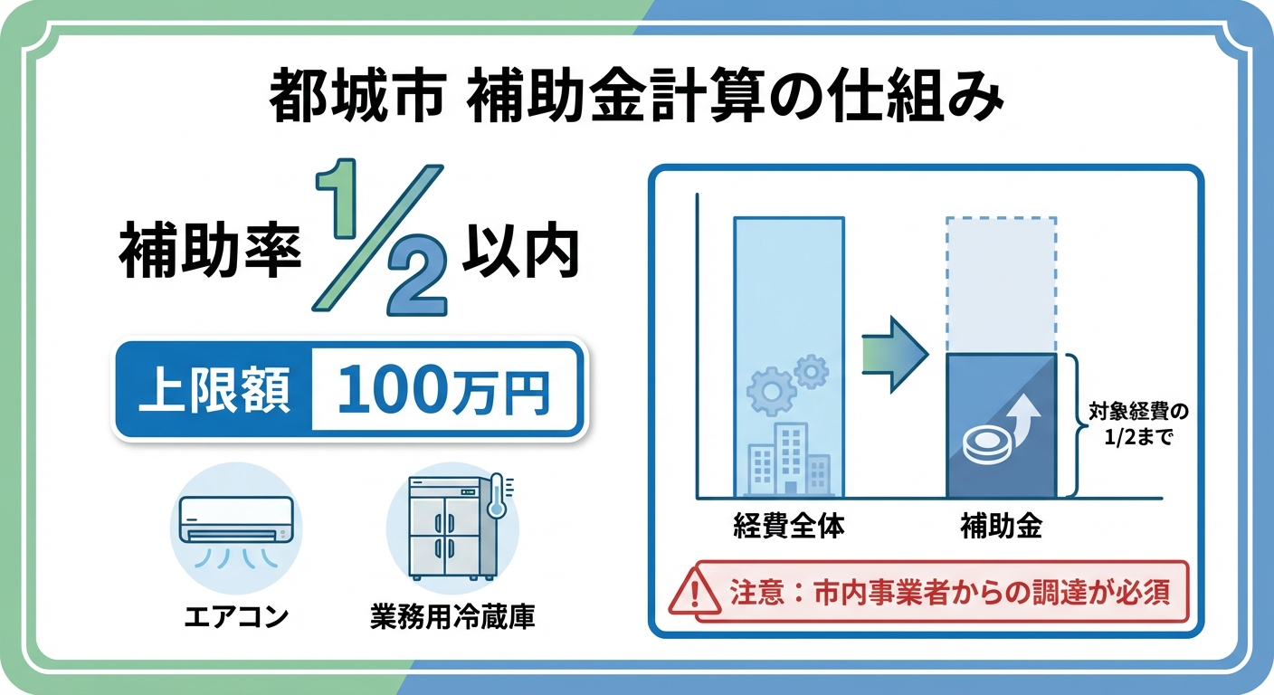 AI図解: 補助金額のシミュレーションと基本条件