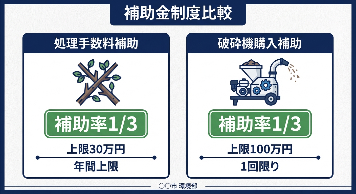 AI図解: 2つの支援メニューの比較まとめ