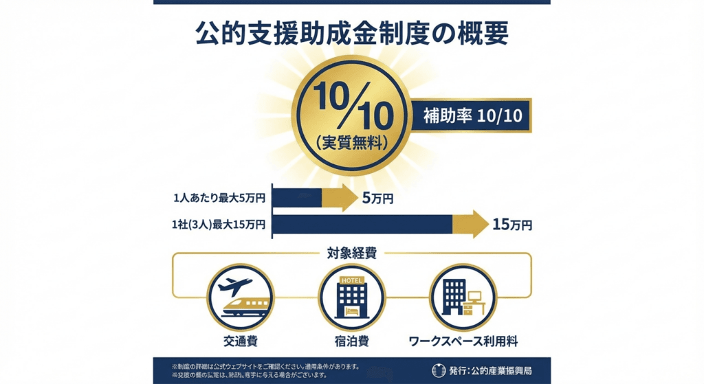 AI図解: 補助金額のシミュレーションと対象経費の構成