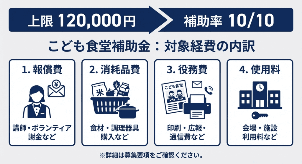 AI図解: 補助対象経費の内訳と上限額の図解