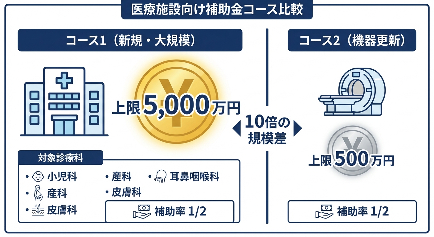AI図解: 南相馬市：2つの補助コース比較図解