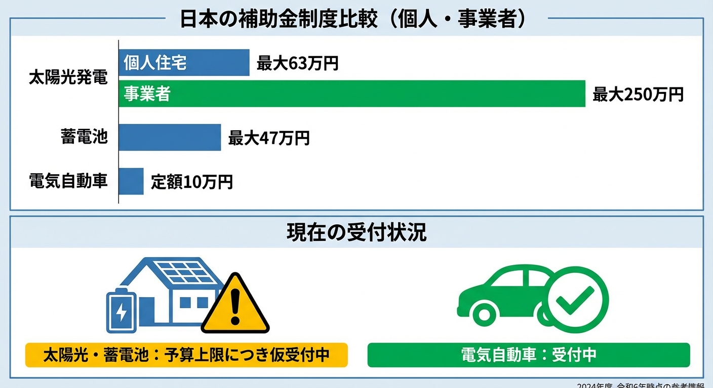 AI図解: 枚方市：設備別補助上限額の比較と最新の予算ステータス