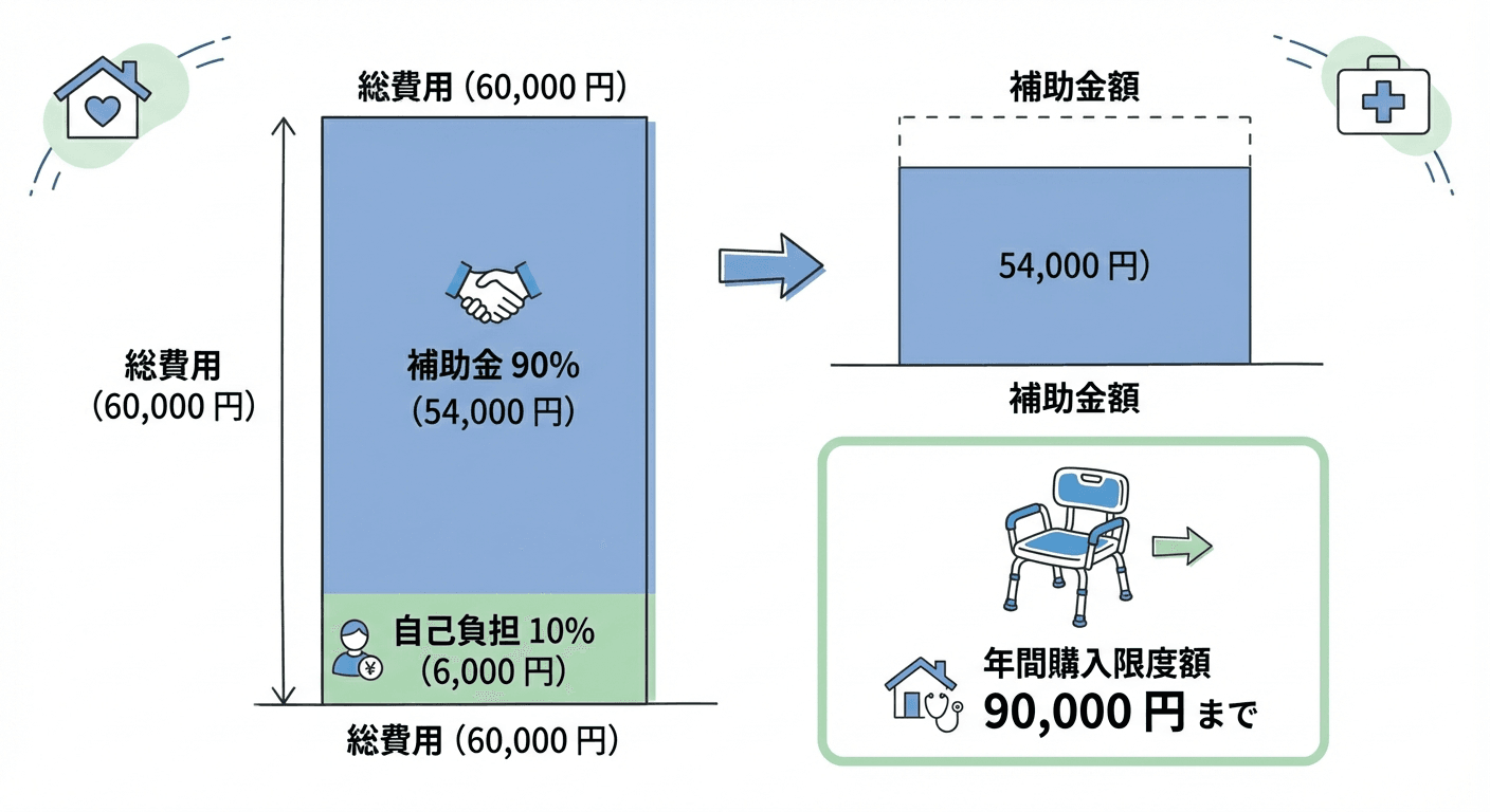 AI図解: 助成金額と自己負担のシミュレーション
