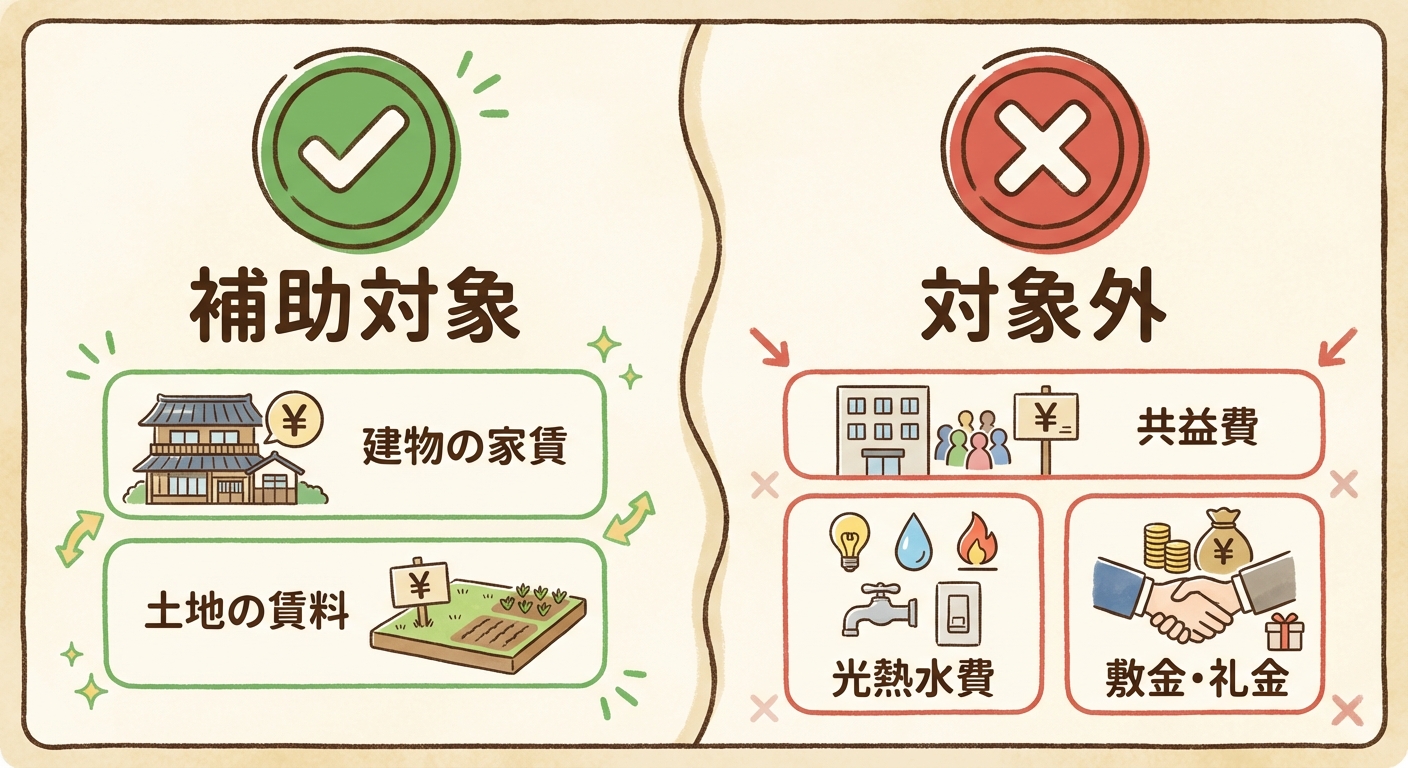 AI図解: 補助対象・対象外経費の仕分け