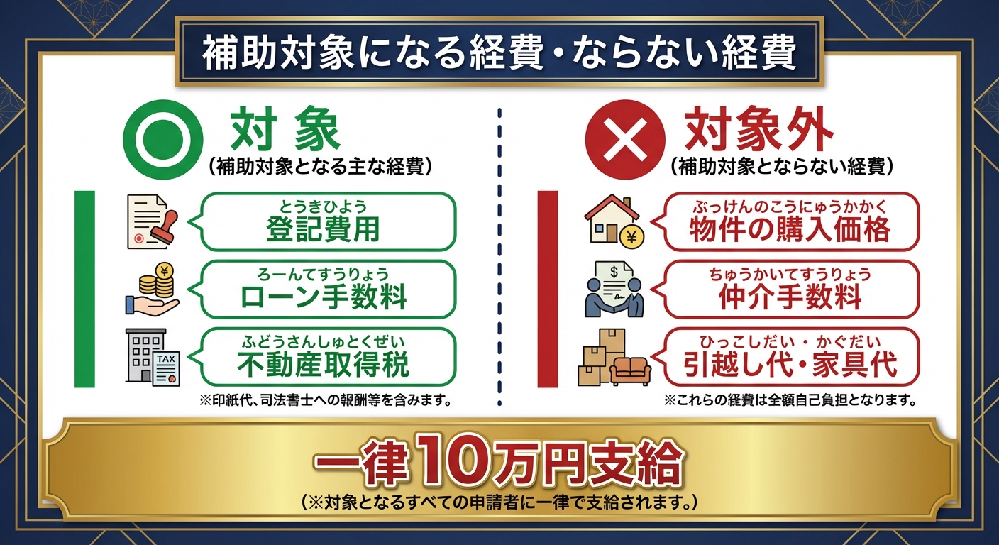 AI図解: 補助対象になる経費・ならない経費の比較図解