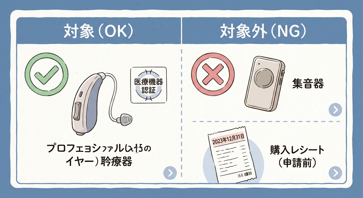 AI図解: 助成対象となる機器・ならない機器の境界線
