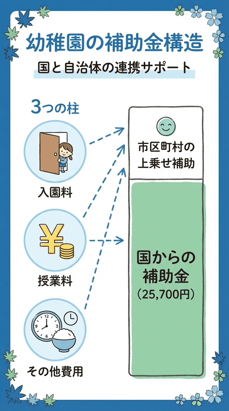 東京都の私立幼稚園補助金の構造図