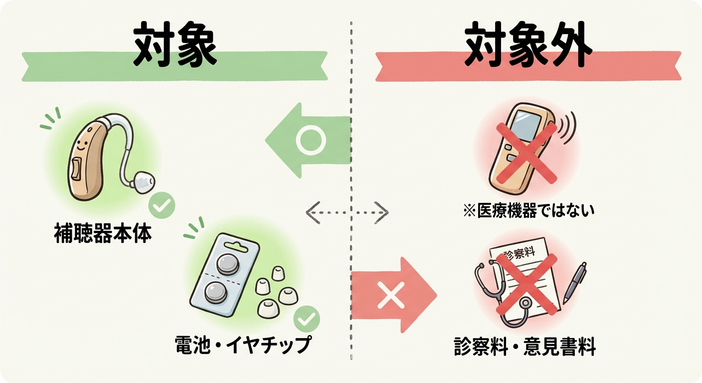 AI図解: 助成対象となる経費・ならない経費の比較