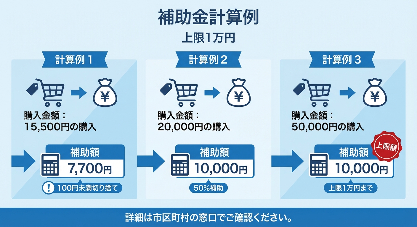 AI図解: 補助金額の計算シミュレーション