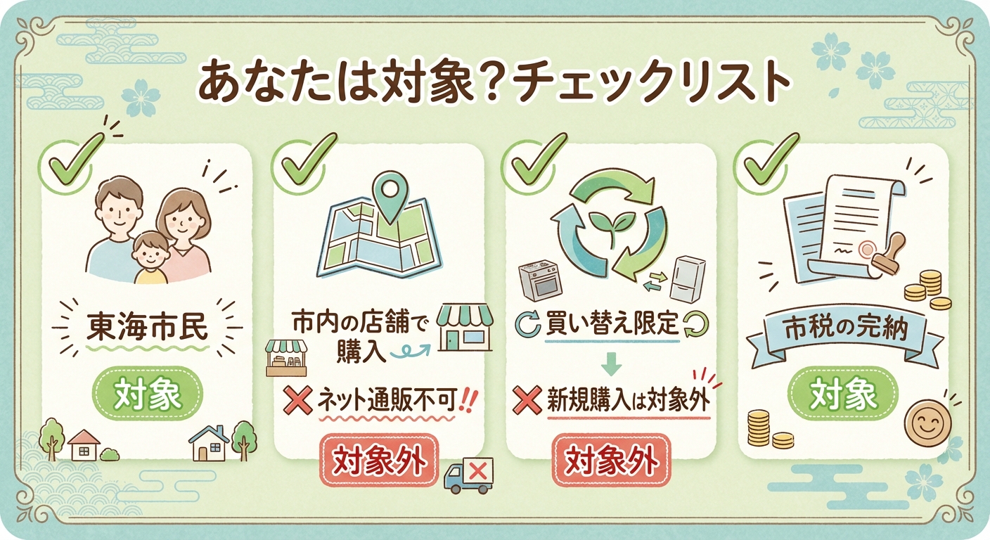 AI図解: 補助対象になるかどうかの「4大条件」チェックリスト