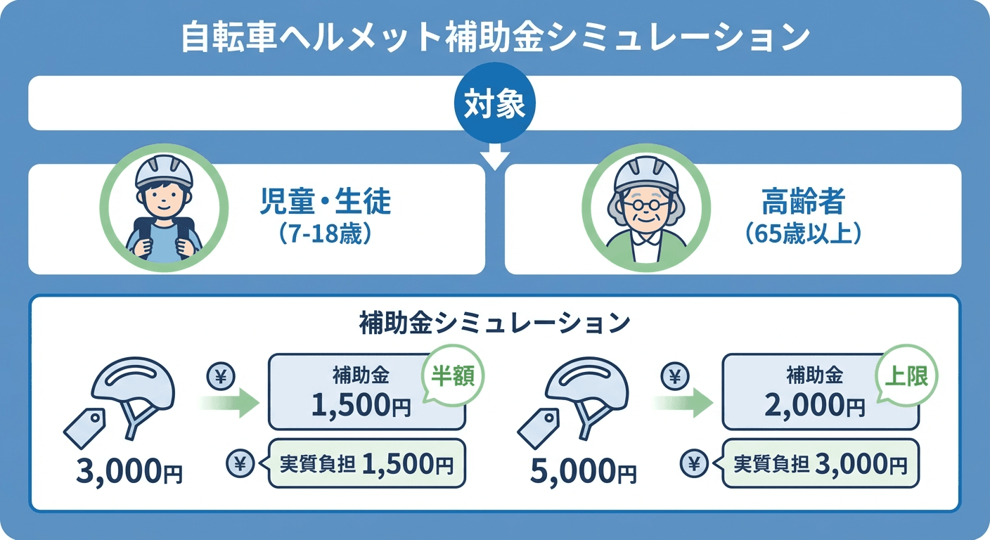 AI図解: 補助対象者と補助金額のシミュレーション