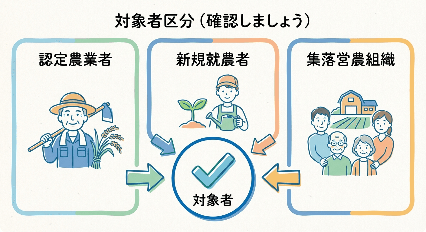AI図解: 補助対象となる3つの担い手区分