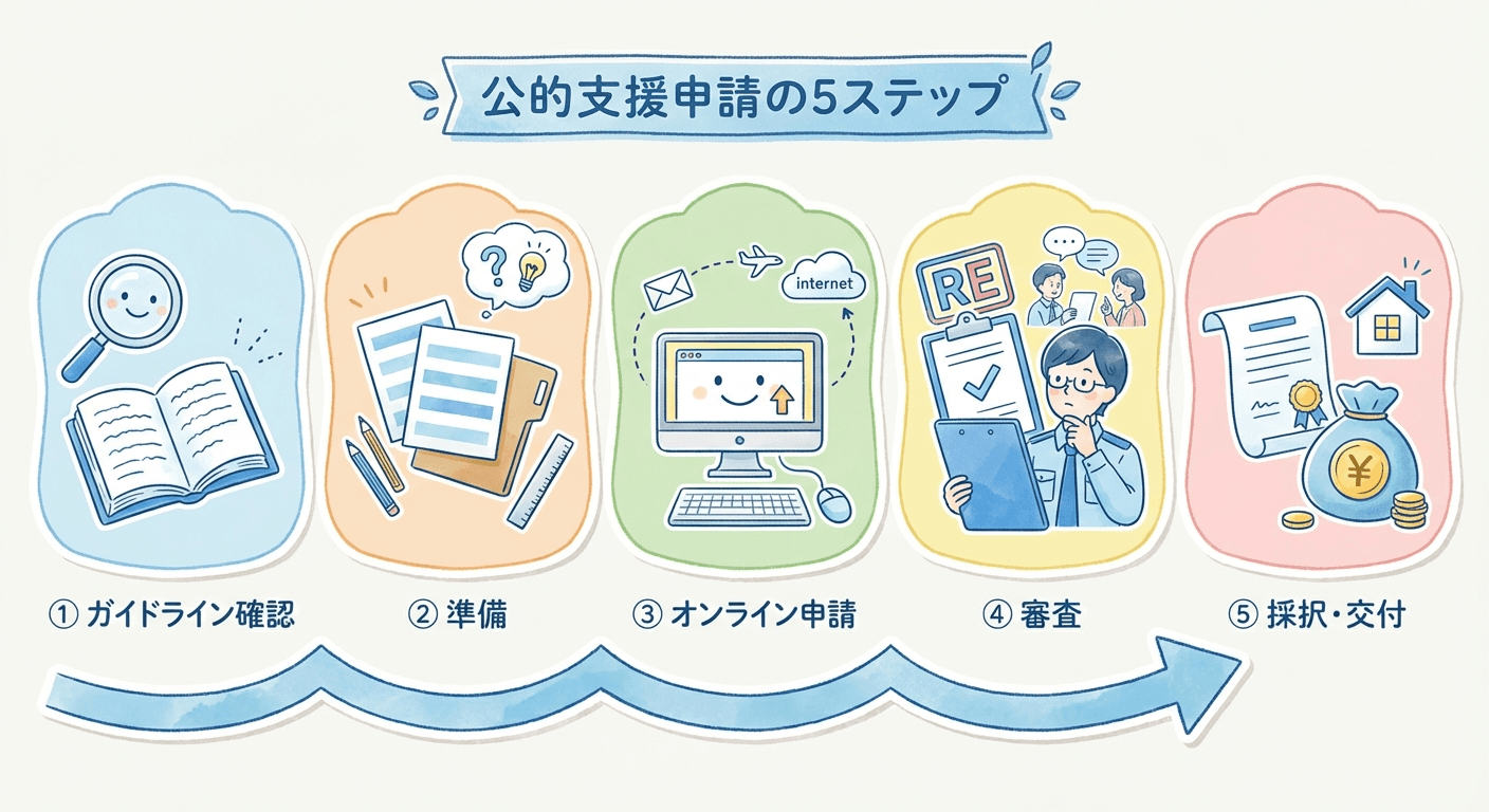 中小企業成長加速化補助金 申請から受給までの5ステップ