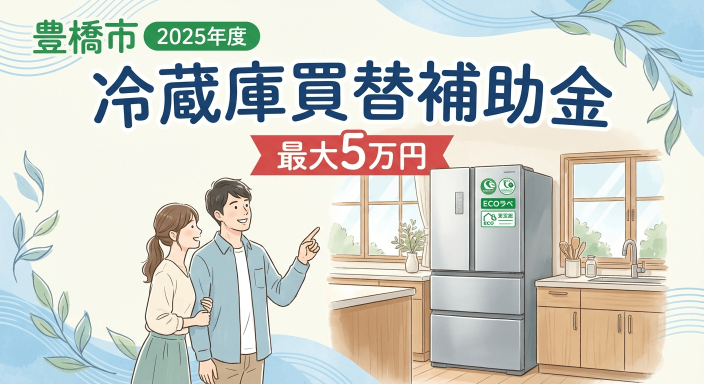 豊橋市 冷蔵庫補助金5万円は受付終了【令和8年度】次に使える代替制度