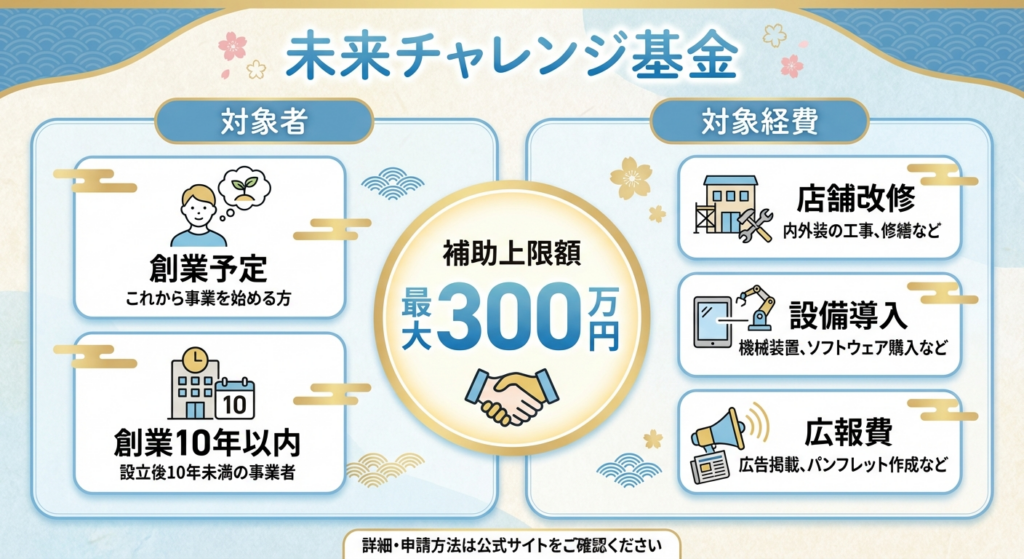 AI図解: とちぎ未来チャレンジファンドの対象者と経費内訳
