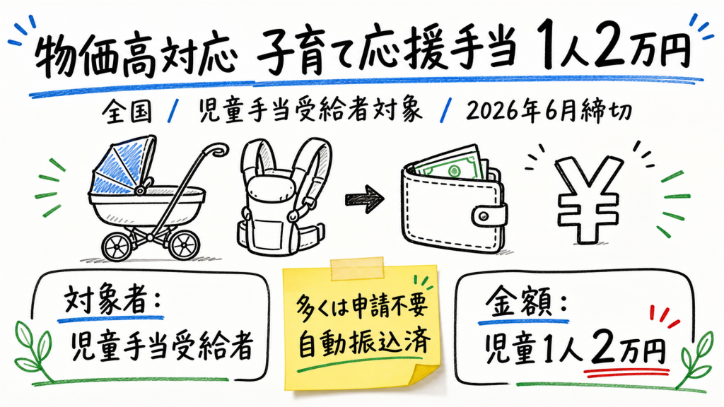物価高対応子育て応援手当 制度概要 アイキャッチ