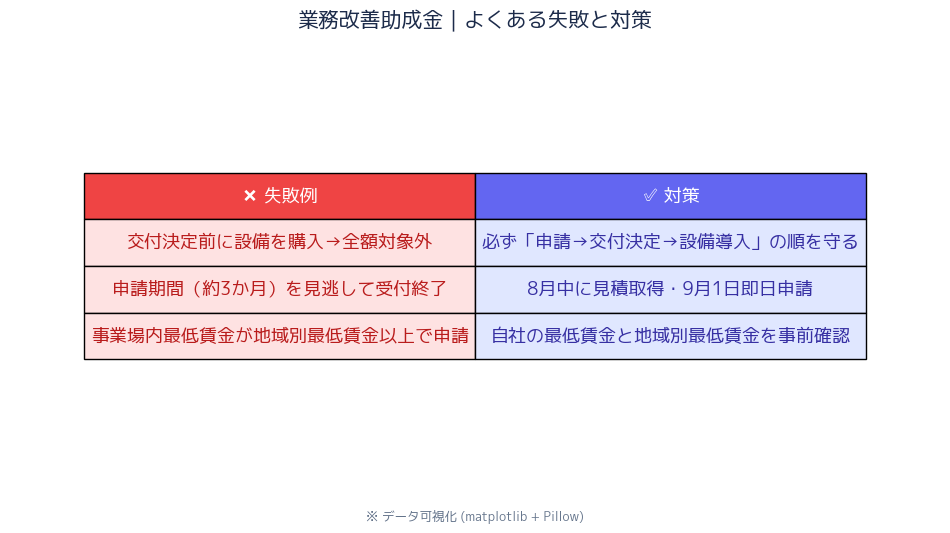 失敗例と対策