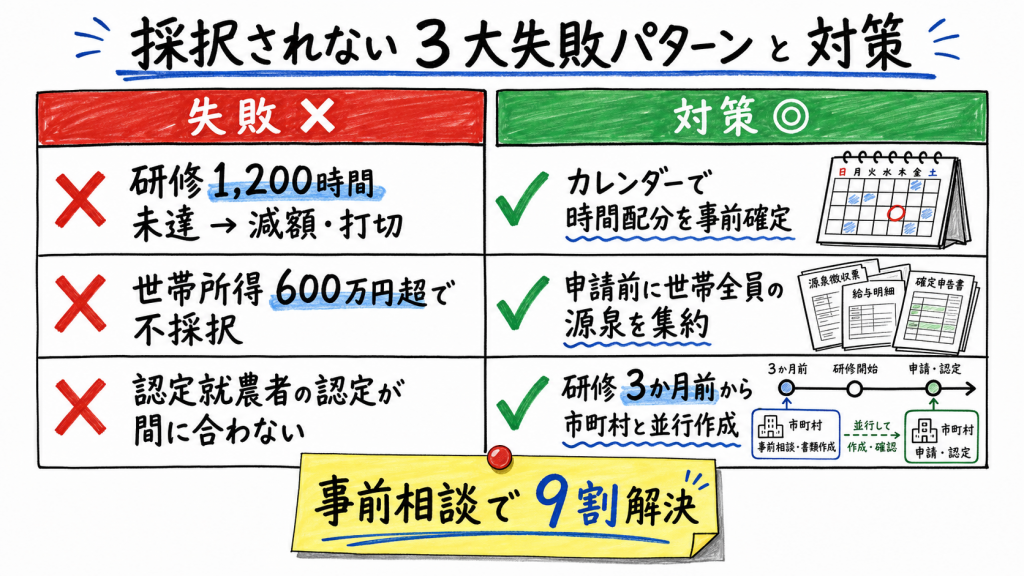 失敗事例と対策