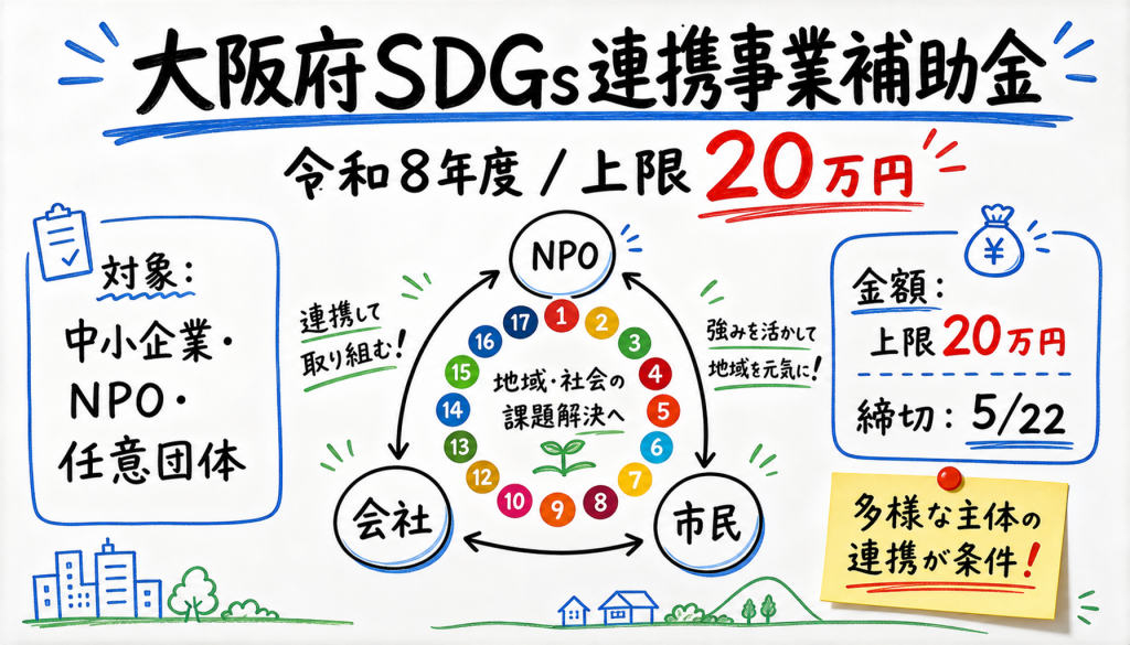 大阪府SDGs連携事業補助金 令和8年度 上限20万円