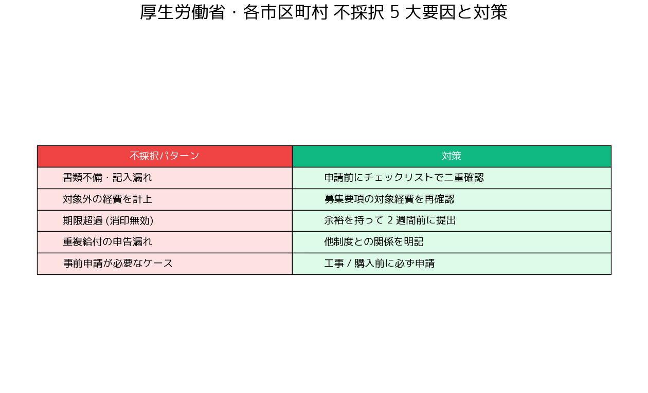 乳がん検診クーポン40歳 不採用・失敗5パターンと対策