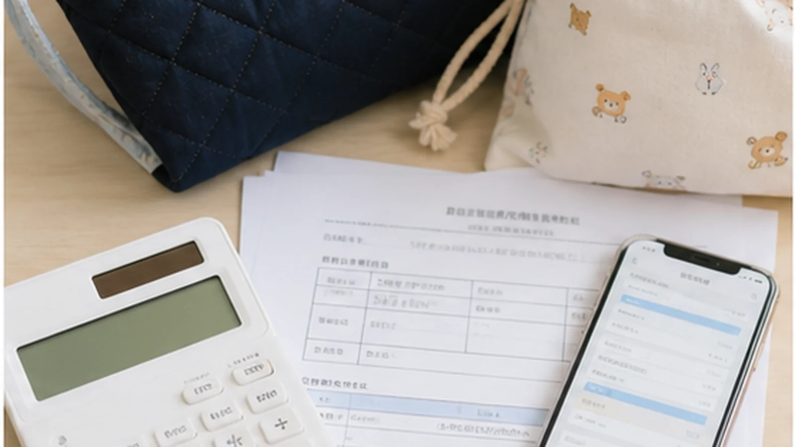 検定後に領収書と結果通知を保管する様子