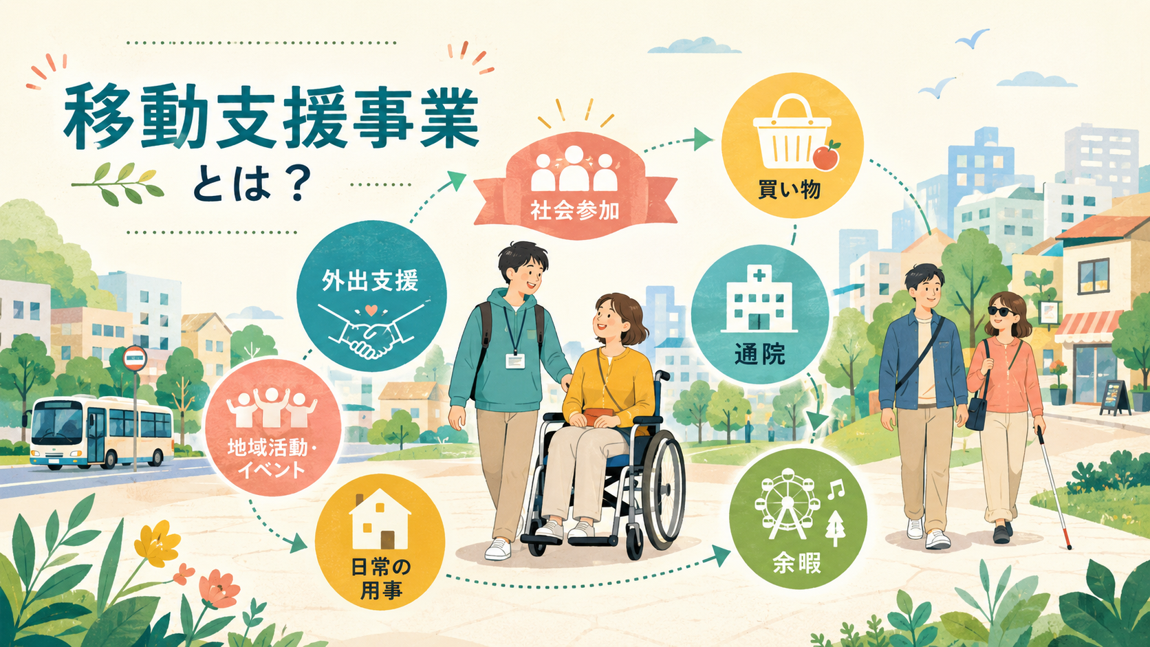 移動支援事業とは？対象者・料金・申請方法を自治体例で徹底解説の解説図解1